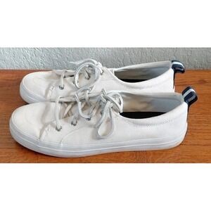 SPERRY‎ Women's Crest Vibe Lace Up White Sneakers Size 8